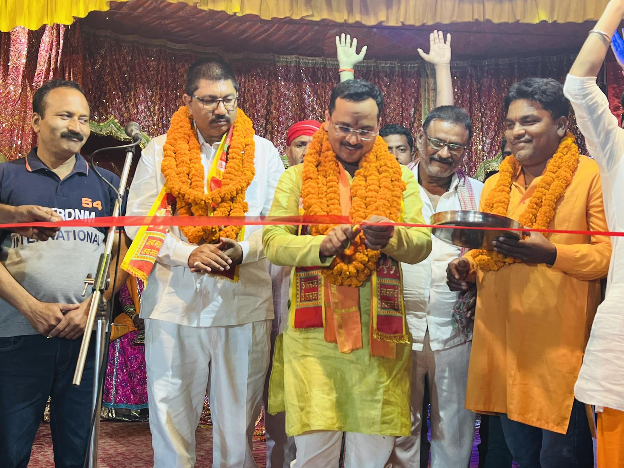 अमर ज्योति चौराहे और लाहिलपार मंदिर पर भगवती जागरण